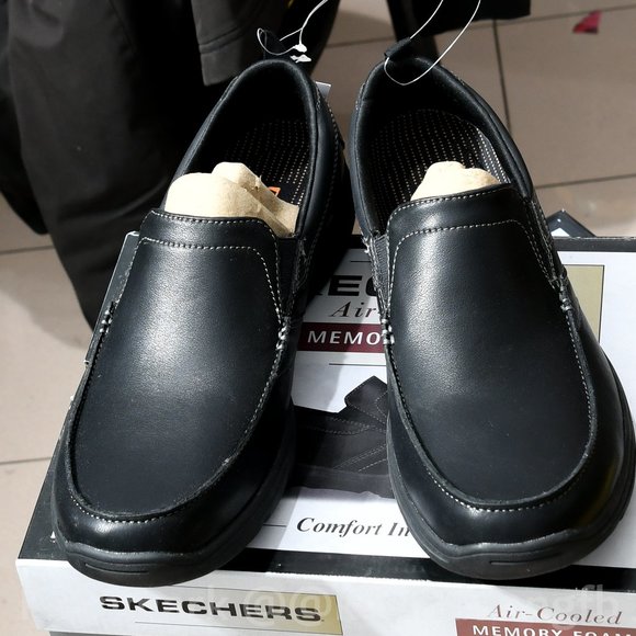 Skechers Shoes Relaxed Fit Harper‎ Forde Loafer Black . Leather Round - Picture 1 of 5